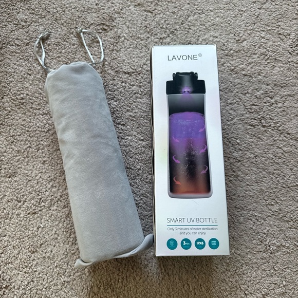 NWT Sterilizing Lavone Smart UV Bottle - Black - Picture 1 of 6